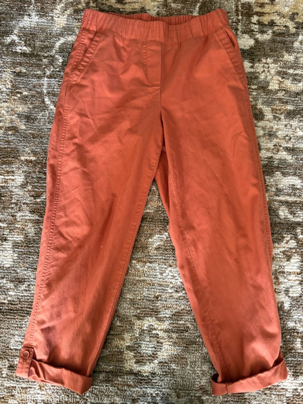Talbots Size 2 Paperbag Tie Waist Women’s Burnt Orange Casual Pants